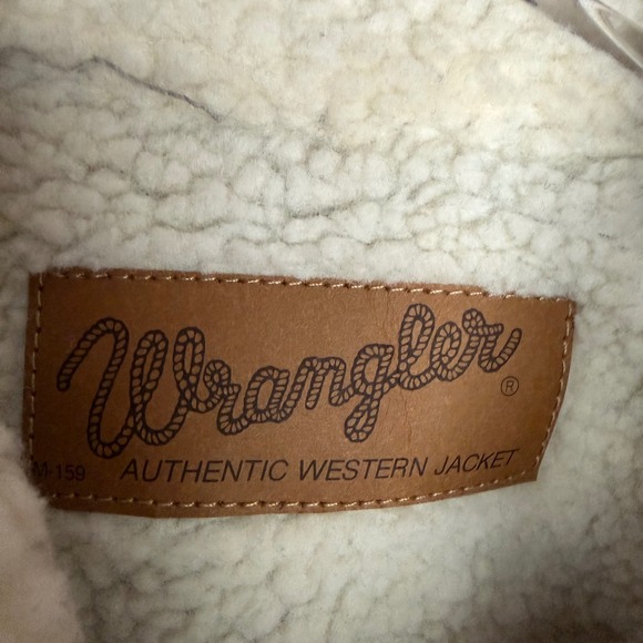 Wrangler Jacket Authentic Western Aztec Sherpa Heritage Cabin Style Size Medium - Picture 7 of 9